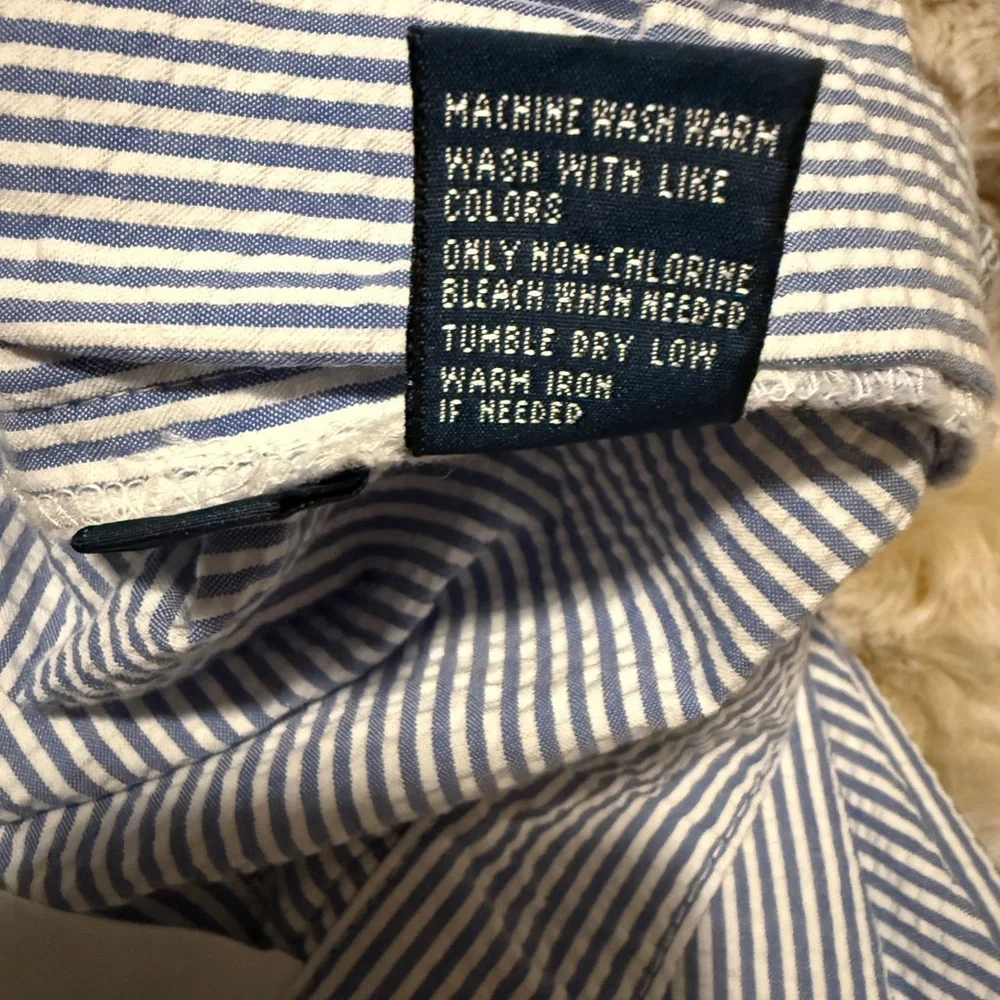 Vintage Polo Ralph Lauren Men's Tyler Seersucker Preppy Coastal Shorts 36